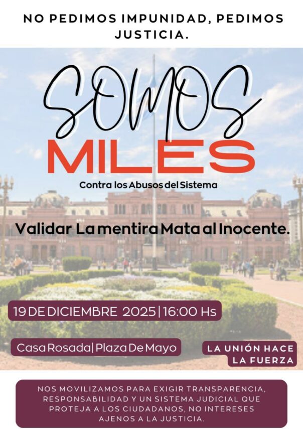 Marchan a Plaza de Mayo víctimas de “falsas denuncias y del sistema judicial”