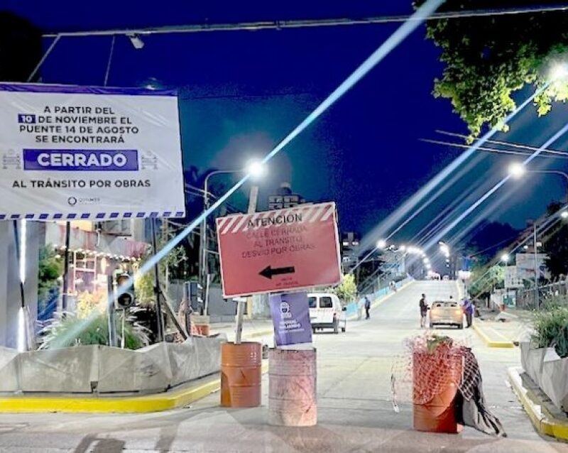 El Puente 14 de Agosto podría reabrirse al tránsito el 24 de diciembre