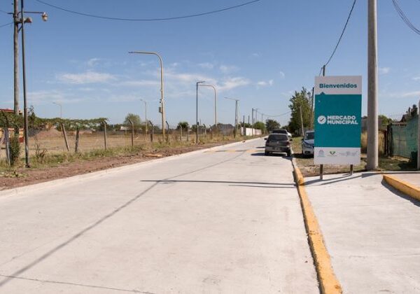 Florencio Varela: culminaron la pavimentación en el acceso al Mercado Municipal