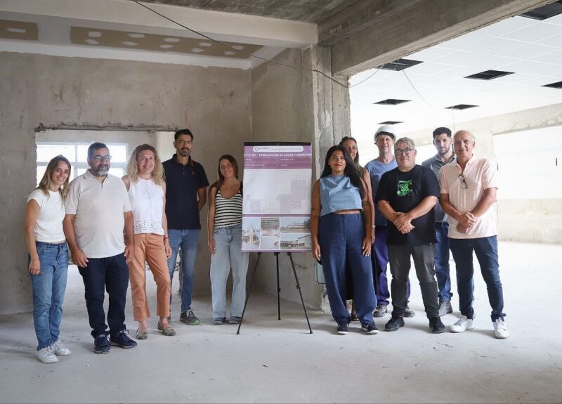 Continúan las obras de ampliación en la Escuela de Educación Secundaria Técnica N° 1 de Quilmes