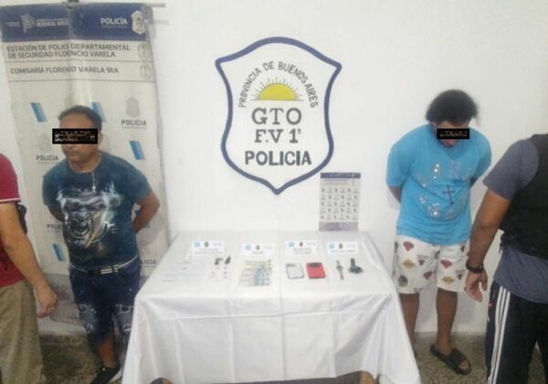 Dos extranjeros aprehendidos por venta de drogas en Florencio Varela