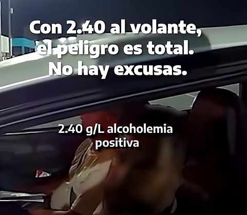 No pudo ni soplar: alcoholemia de 2.40 en la Autopista Buenos Aires-La Plata en Hudson