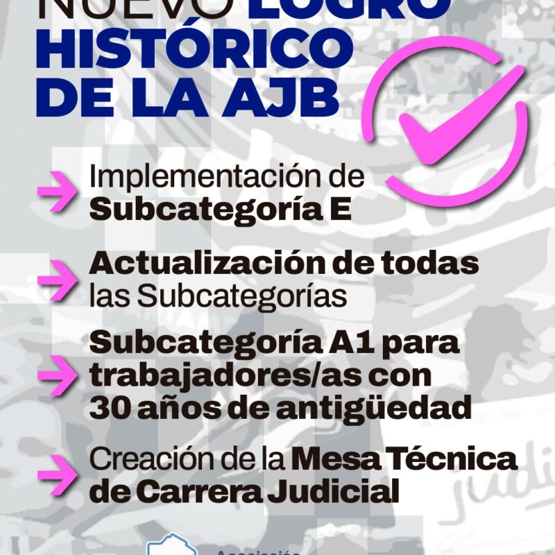 Hito para los judiciales bonaerenses: la AJB logra un nuevo esquema de subcategorías y mejoras en la carrera