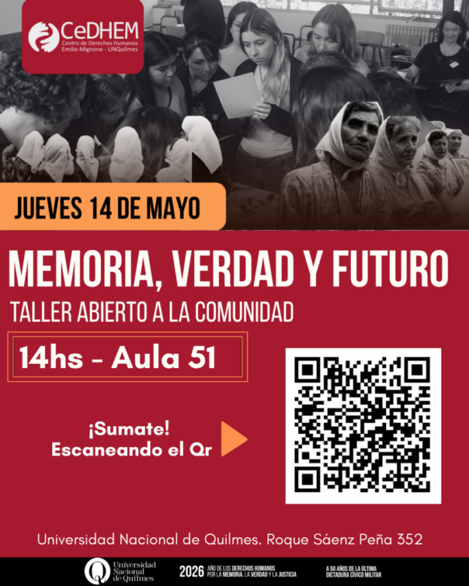 Memoria, Verdad y Futuro: la UNQ invita a un taller abierto a 50 años del Golpe