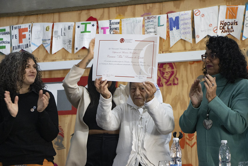 Homenaje a la Memoria: La UNQ otorgó una Mención Honorífica a “Tota” Guede