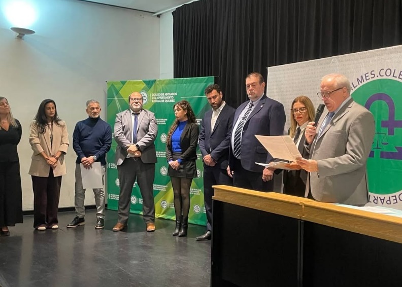 Acto de asunción de nuevas autoridades en el Colegio de Abogados de Quilmes