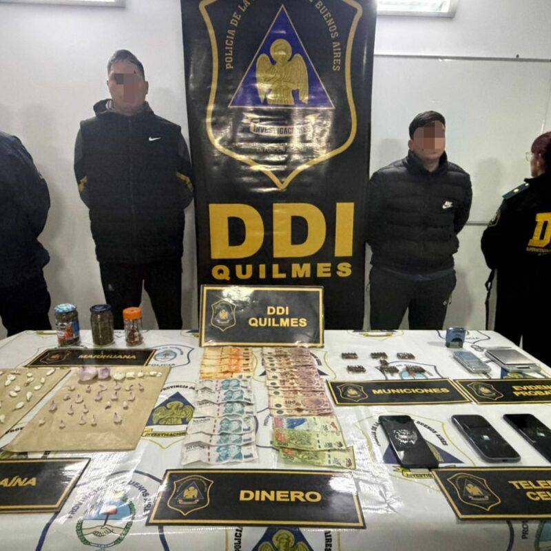 Quilmes: desbaratan una banda que vendía drogas “delivery” usando un lavadero de autos como pantalla