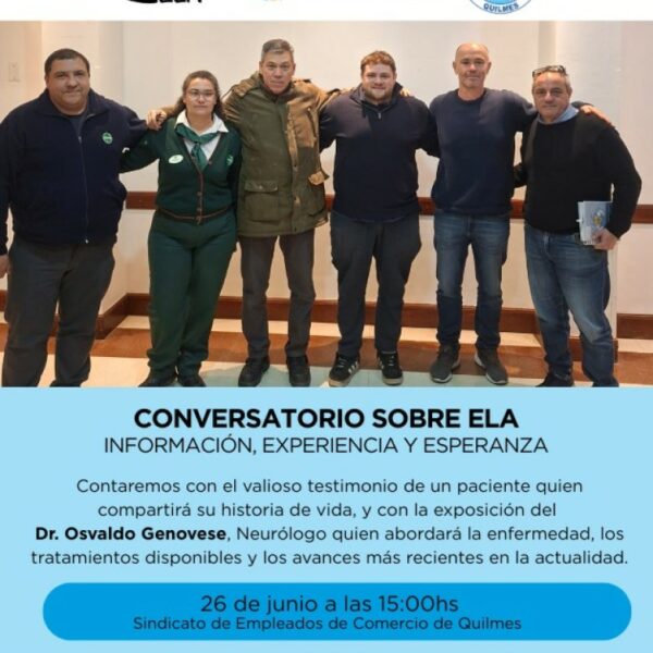 Organizan un conversatorio sobre ELA en Quilmes