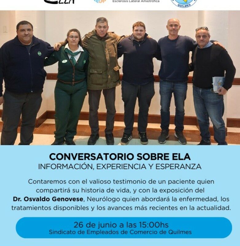 Organizan un conversatorio sobre ELA en Quilmes