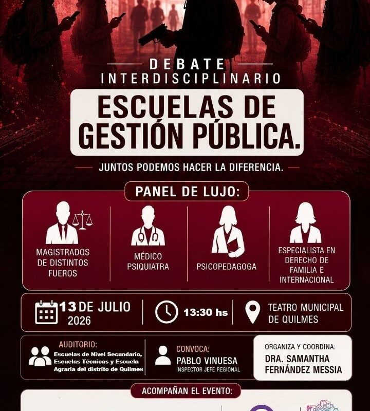 Alerta en las aulas: capacitarán en Quilmes a directores de escuelas sobre situaciones de conflicto relacionadas a armas y retos virales