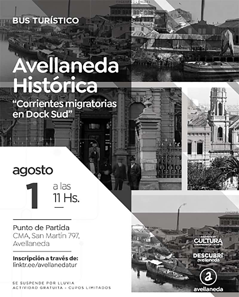 Avellaneda organiza un nuevo recorrido gratuito en bus para conocer su historia y las corrientes migratorias