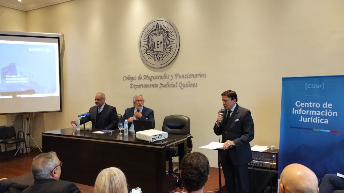 Quilmes: Conte Grand encabezó un encuentro de la Escuela Judicial del Ministerio Público en el Colegio de Magistrados