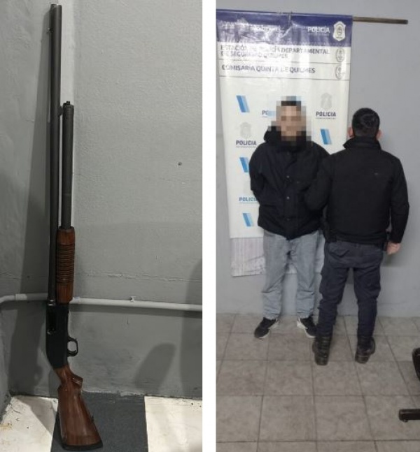 Un hombre fue detenido en Quilmes Oeste tras ser hallado con una escopeta y municiones de guerra