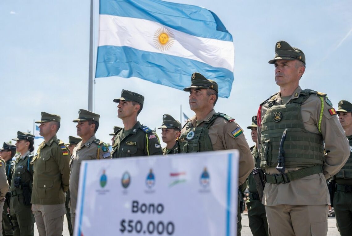 El Gobierno otorgó un bono de 50 mil a las Fuerzas Armadas y de seguridad federal
