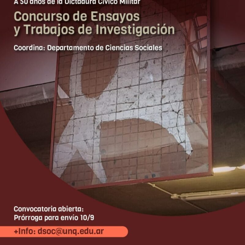 Concurso de ensayos y trabajos de investigación “A 50 años de la Dictadura Cívico Militar”