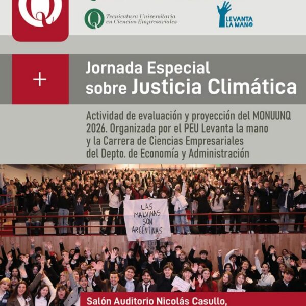 Jornada Especial el martes 3 de noviembre sobre “Justicia Climática en la UNQ”