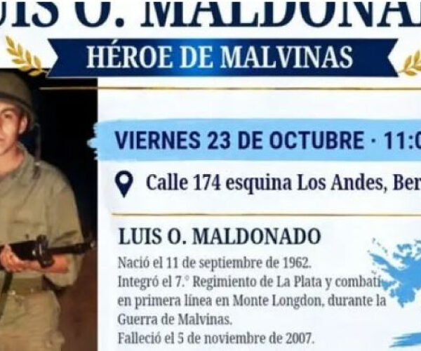 Reconocieron a un veterano de Malvinas con el nombre de una calle de Bernal Oeste